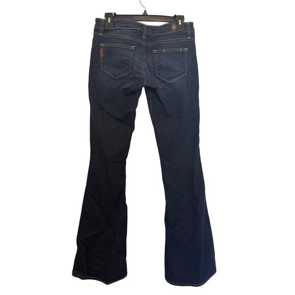 Paige Canyon Flare Womens Size 26 Dark Wash Flared Denim Jeans Made In USA - Picture 1 of 7